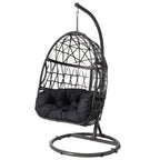 Haverchair Outdoor Patio Wicker Egg Chair With Stand And Cushion