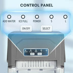 Countertop Ice Maker With Carry Handle, 26 lbs/24 Hrs, 2 Bullet Ice Sizes - Grey