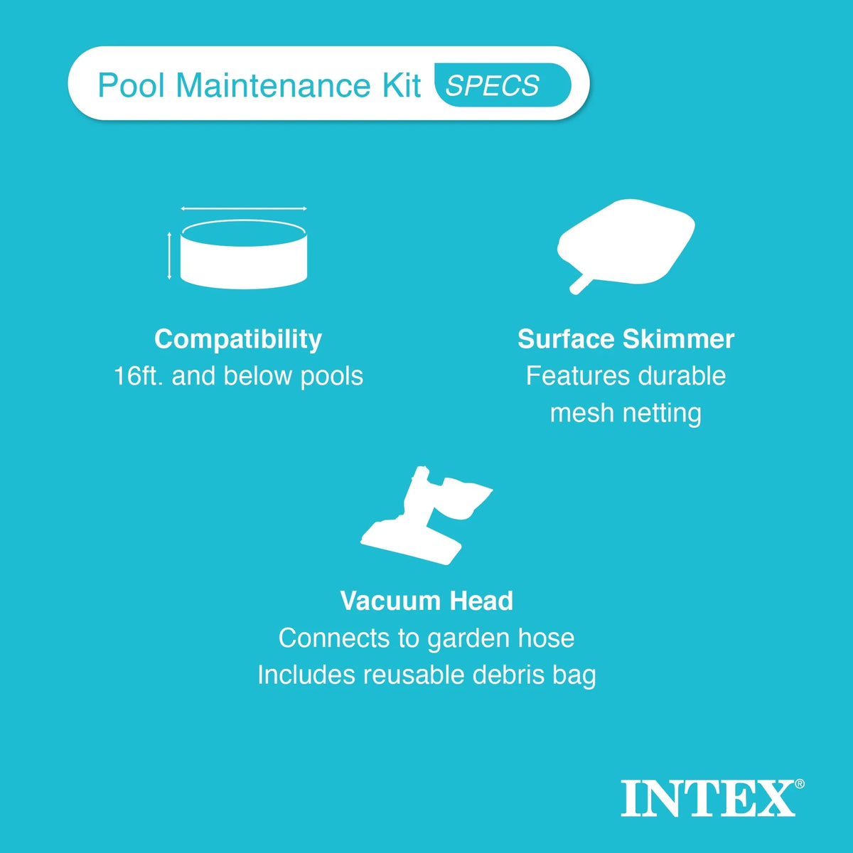 Intex Prism Frame Above Ground Swimming Pool 14ft x 42in With Pump - 26719EH