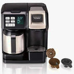 Hamilton Beach FlexBrew Thermal Coffee Maker, Single Serve And 10-Cup Full Pot, Black And Stainless - 49966