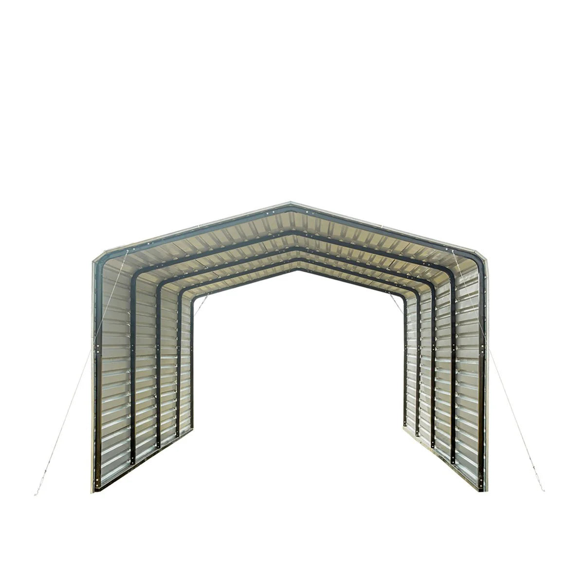 All-Steel Carport 12' x 20' With Enclosed Sides - CP1220F
