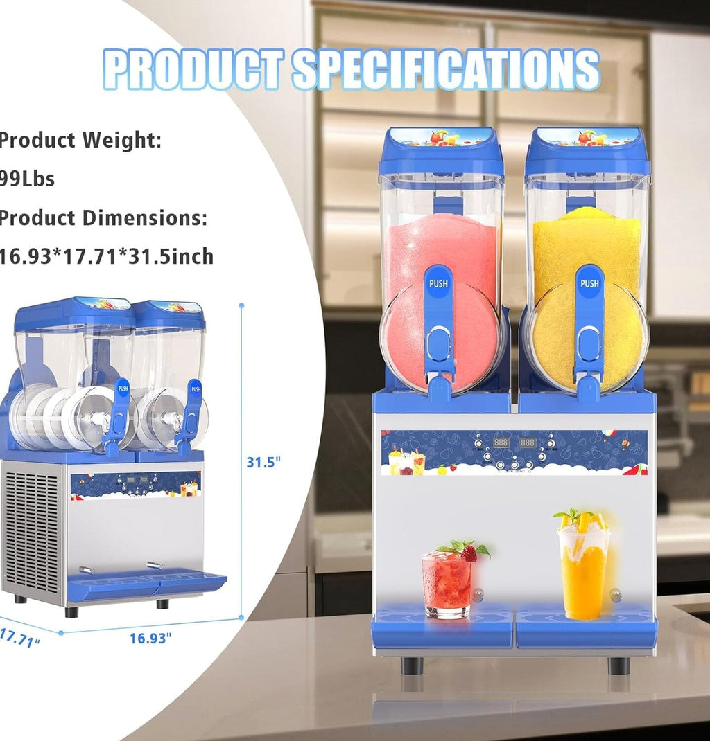 AnyDoor Commercial Slushy Machine 45l 1200w Blue - 300-X