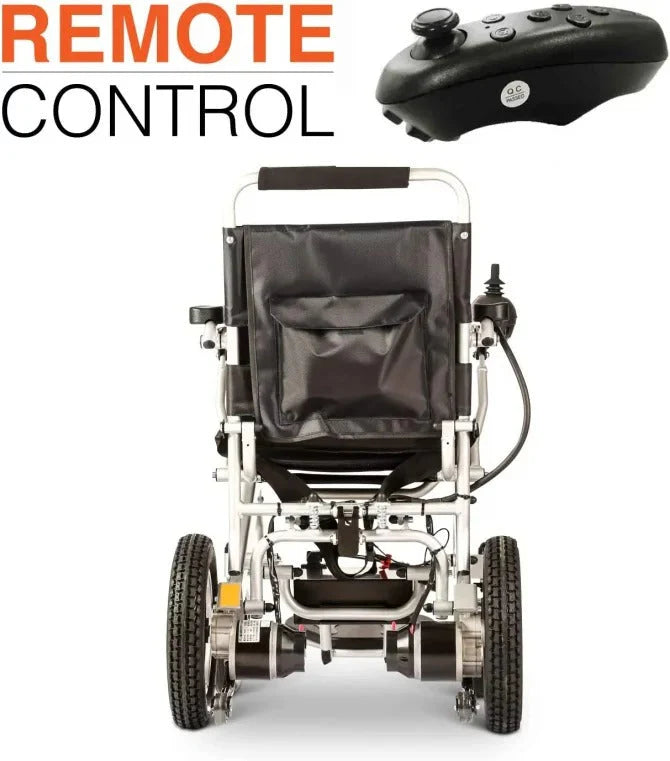 Culver Mobility Folding Electric Power Wheelchair - Silver, 17.5 inc