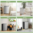 Simenmax Single Door Mini Fridge, 3.2 Cu. Ft., Silver