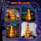 Yexmas 10ft Halloween Inflatable Pumpkins Outdoor Decor with Black Cat Tombstone and Spectre, Built-in LED Lights, for Halloween Party, Yard, Garden, Lawn
