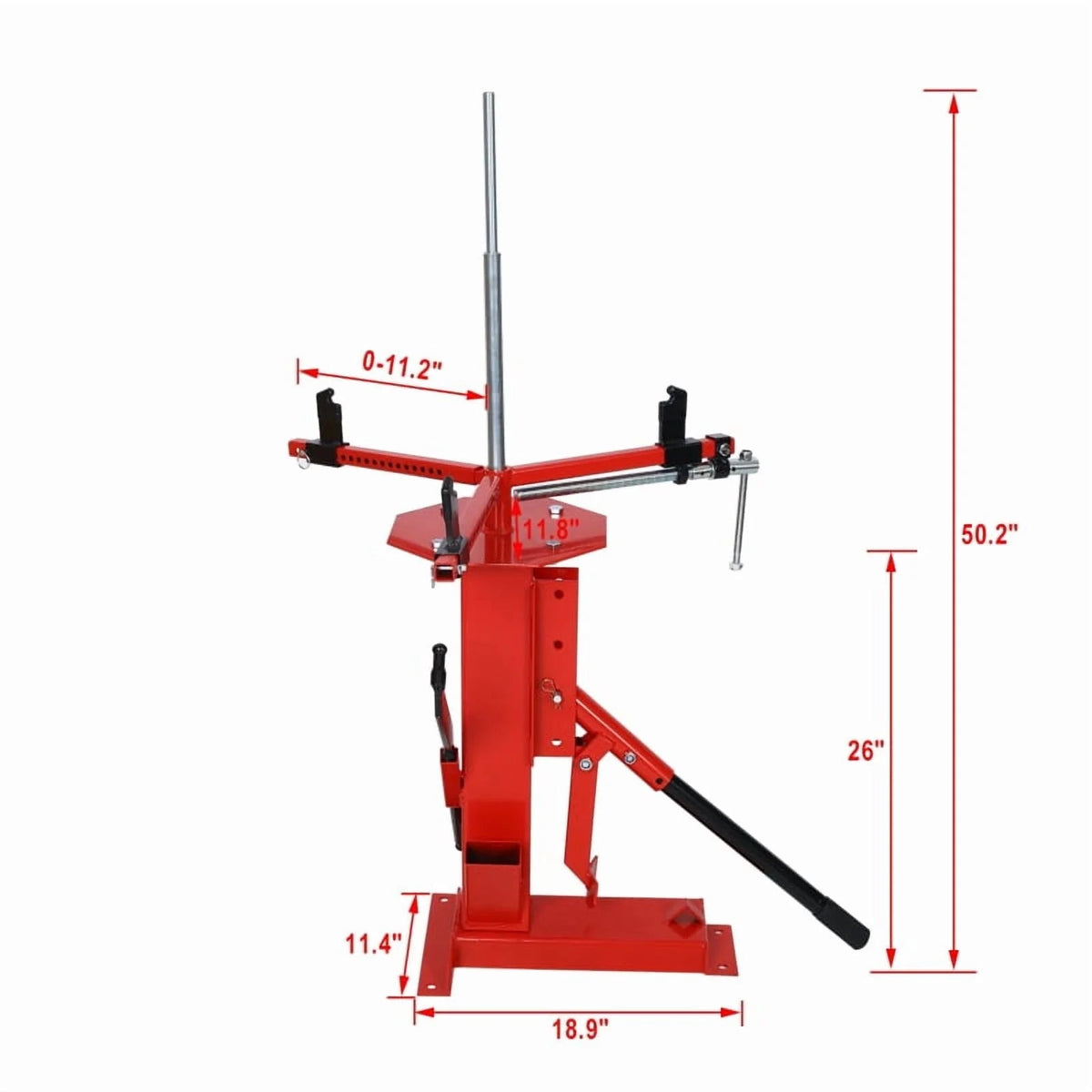 Manual Tire Changer With Bead Breaker, Steel, 4 in to 21 in