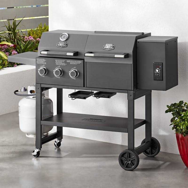 Expert Grill 3 Burner Gas Grill And Pellet Smoker Combo