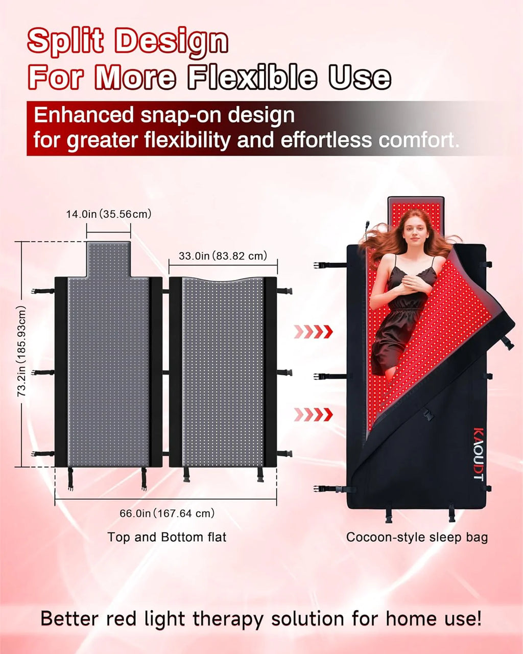 Red Light Therapy Mat, Medical-Grade TPU, 2570 LEDs, 73in x 33in - 2025