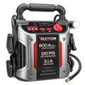 VECTOR Car Jump Starter 800A With 120 PSI Compressor And USB Ports - J7CV