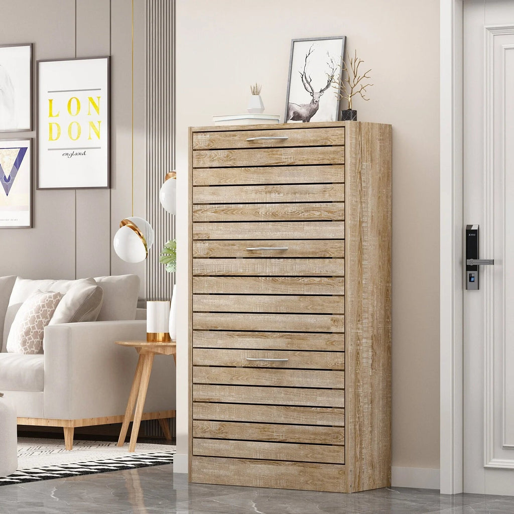 Modern Flip-Down Shoe Storage Cabinet