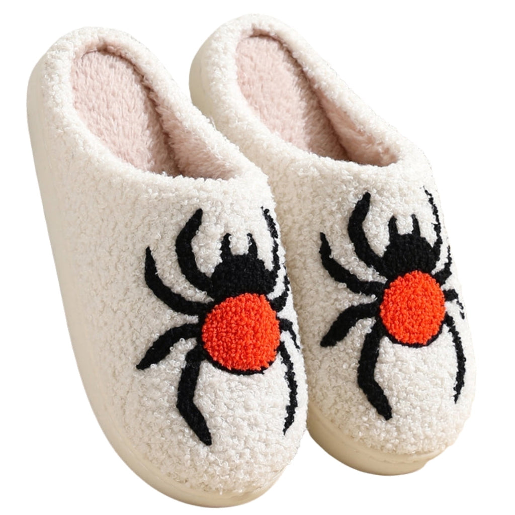 BERANMEY Halloween Slippers for Women Perfect Soft Plush Comfy Warm Slip-On Cute Womens Slippers Indoor Fluffy House Slippers for Women and Men Non-slip Fuzzy Flat Slides