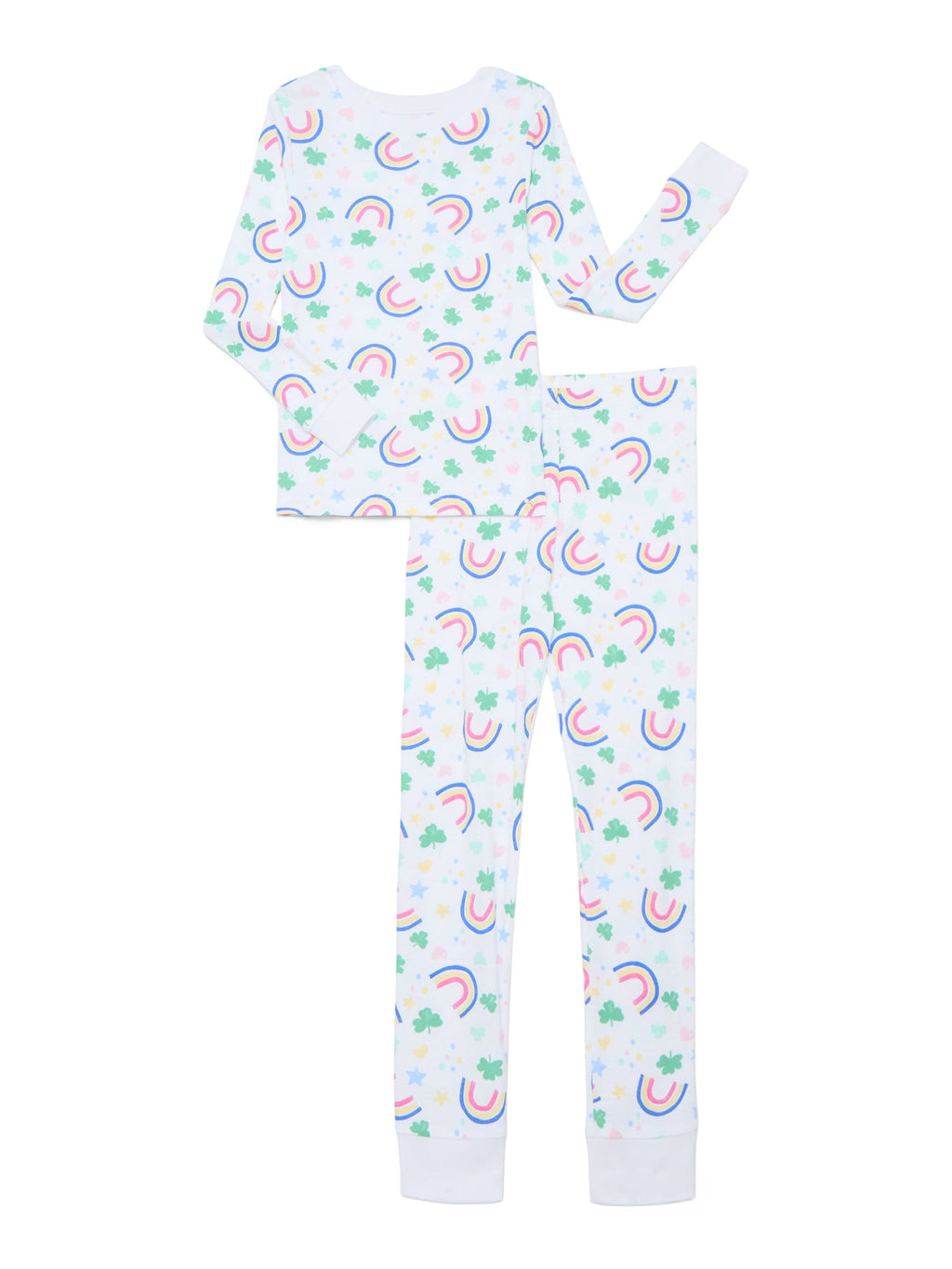 Halloween Girls' Tight Fit Long Sleeve Top and Pants Pajama Set from Way to Celebrate, 2-Piece, Sizes 4-10