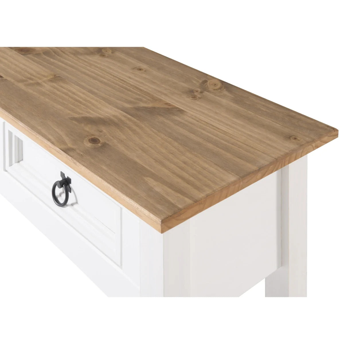 Solid Pine Wood Console Table With 3 Drawers - 47.99in W x 12.64in D x 28.82in H