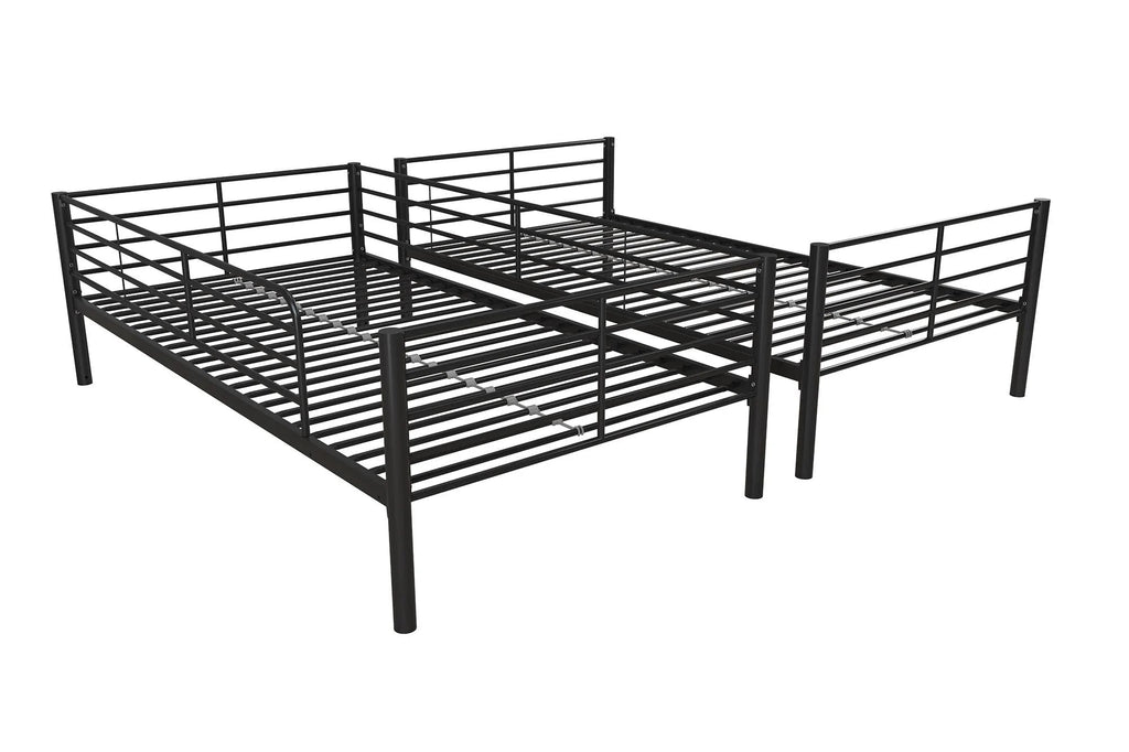 Mainstays Convertible Twin Over Twin Metal Bunk Bed - Black