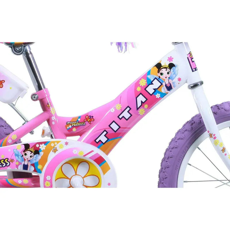 Titan Flower Princess Girls BMX Bike, 16 in, Pink - 081-8116