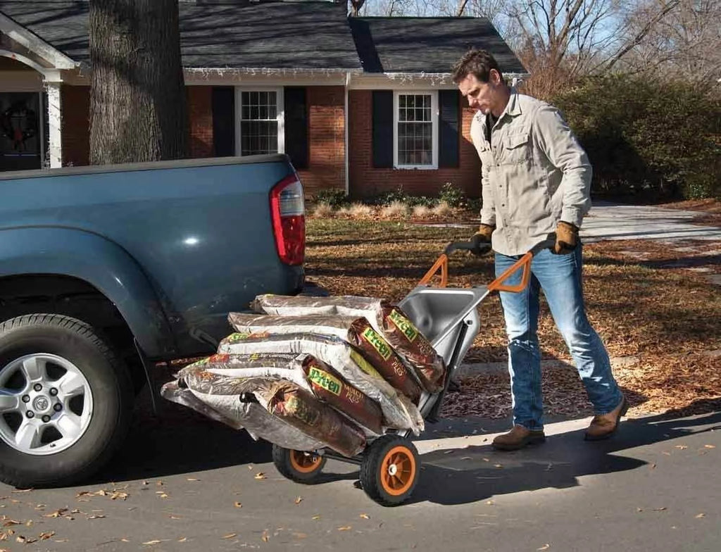 WORX Aerocart 8-In-1 Multifunction Wheelbarrow Dolly Cart Garden Carrier - WG050