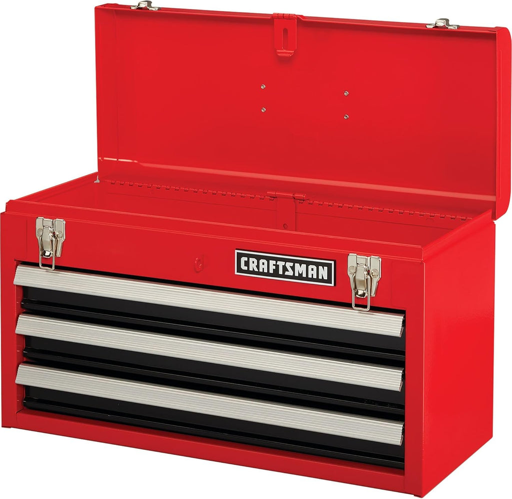 CRAFTSMAN 20-in Wide 3-Drawer Metal Tool Box With Ball-Bearing Drawers - CMST98245RB