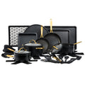Thyme & Table 32-Piece Non-Stick Cookware & Bakeware Set, Black