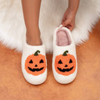 BERANMEY Halloween Slippers for Women Perfect Soft Plush Comfy Warm Slip-On Cute Womens Slippers Indoor Fluffy House Slippers for Women and Men Non-slip Fuzzy Flat Slides