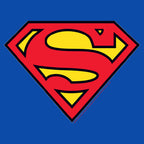 Boy's Superman Classic Logo Graphic Tee Royal Blue Medium