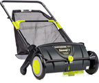 21-Inch Leaf And Grass Push Lawn Sweeper - Black