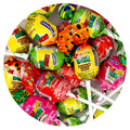 Bon Bon Bum Assorted Flavors Candy Lollipops, 1 Pound Bulk Candy (Approx. 22 pcs.), Individually Wrapped Lollipops with Bubble Gum Center, The Hampton Popcorn & Candy Company