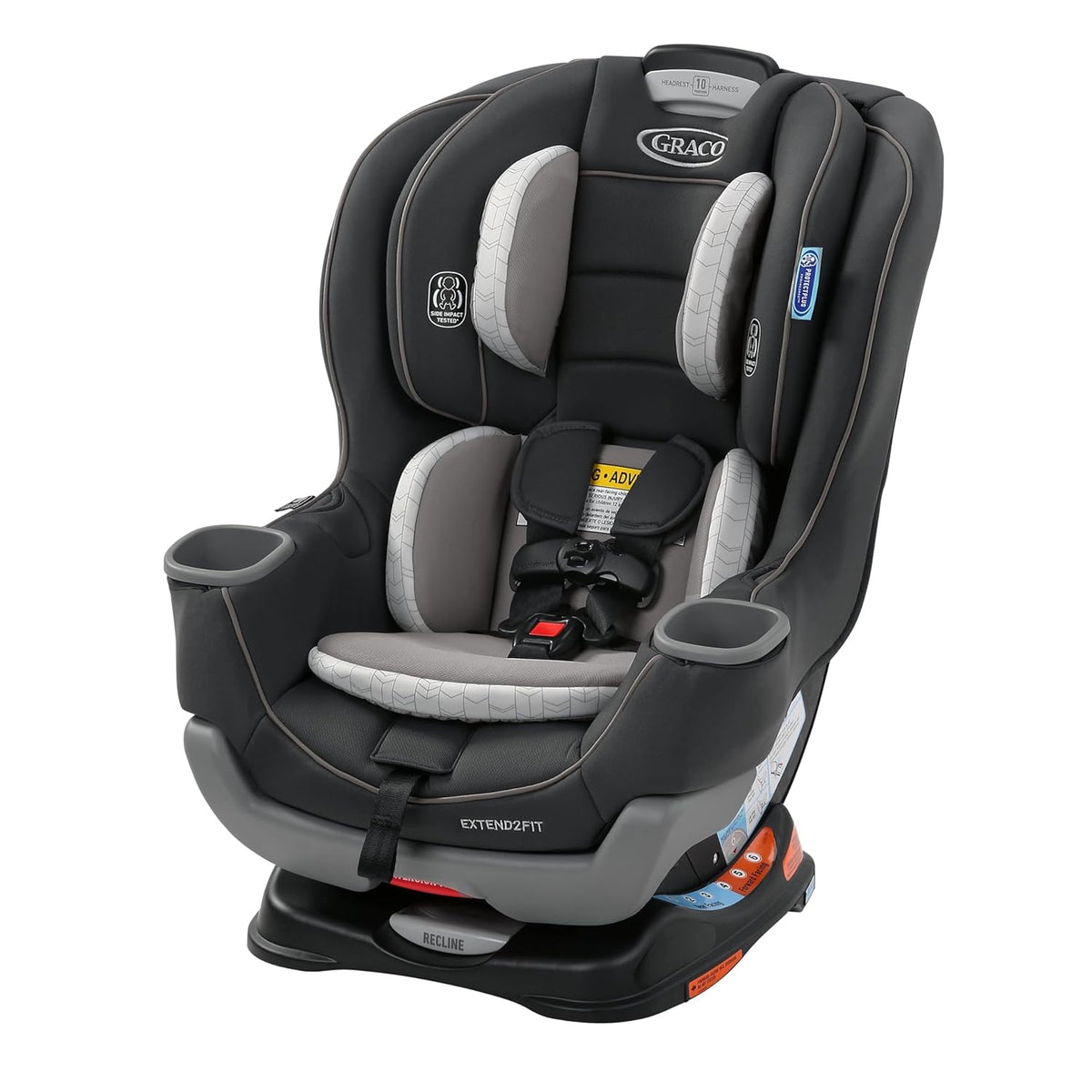 Convertible Baby Car Seat Rear- and Forward-Facing With Adjustable Extension Panel, Gotham - Extend2Fit