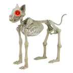 Way To Celebrate Animated Skeleton Cat Halloween Decoration, Beige, 60 in