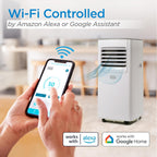 BLACK+DECKER Smart Portable Air Conditioner With Heat, 14,000 BTU ASHRAE, White