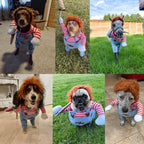WILLED Halloween Deadly Dog Costume, Funny Pet Cosplay Christmas Outfit, Adjustable Party Dress Up Clothes for Small Medium Large Dogs