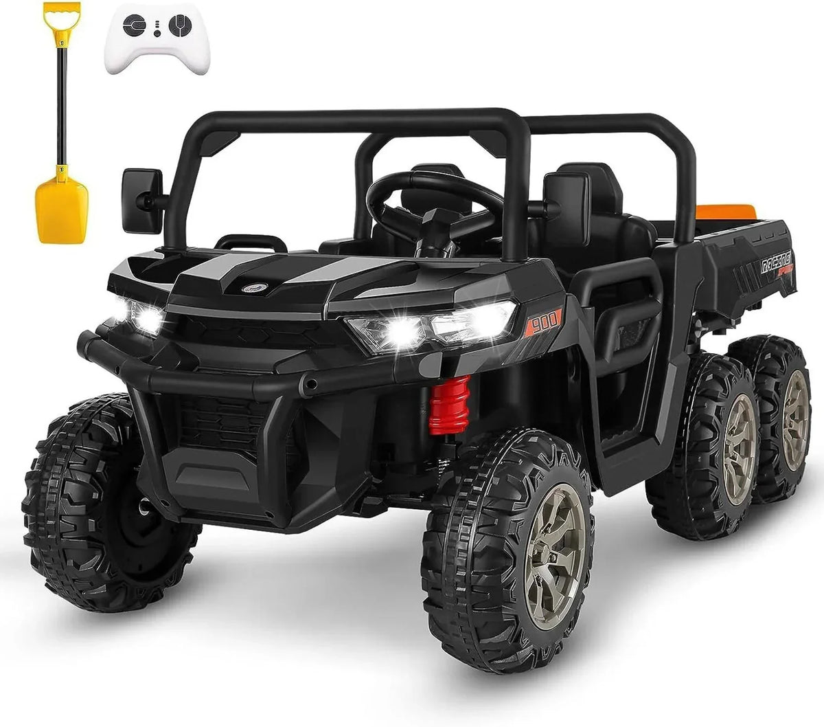 24V 6-Wheel UTV Ride-On With Dump Bed And 4WD Power