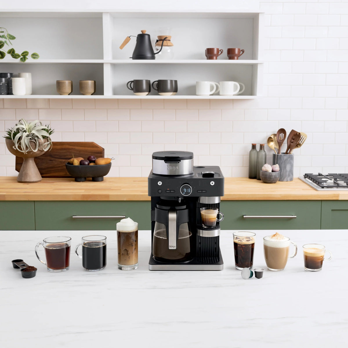 Ninja Espresso & Coffee Barista System, Single-Serve And 12-Cup Carafe, Nespresso Capsule Compatible - CFN601