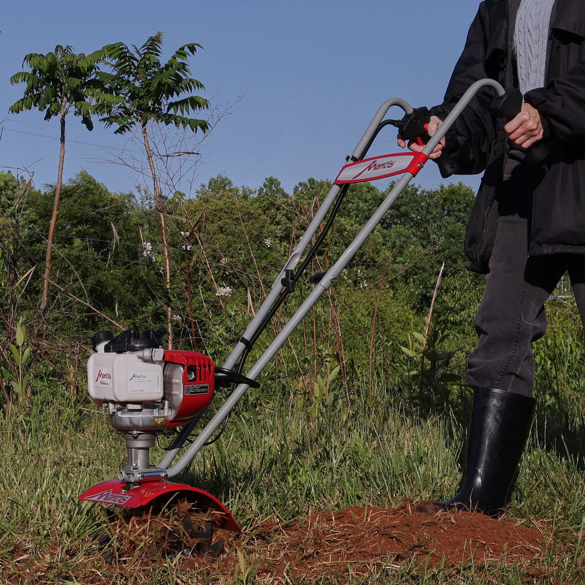 25cc 9-Inch Front-Tine Forward-Rotating Mini Tiller Cultivator