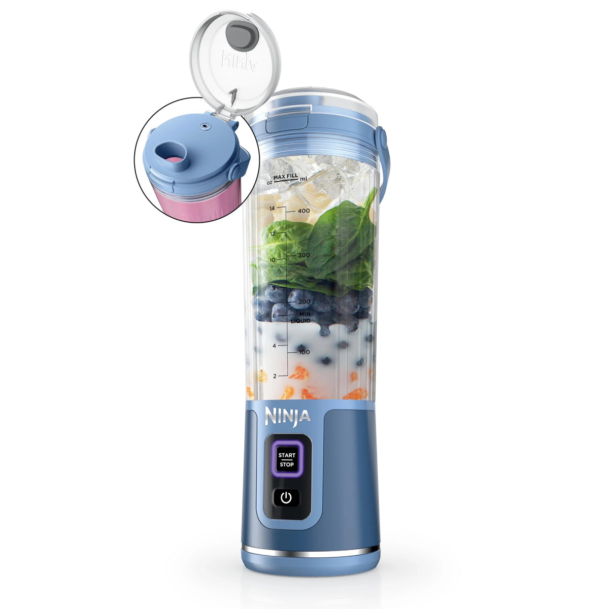 Ninja Blast Portable Personal Blender, Cordless, 18 oz, Metallic Purple - BC151PL