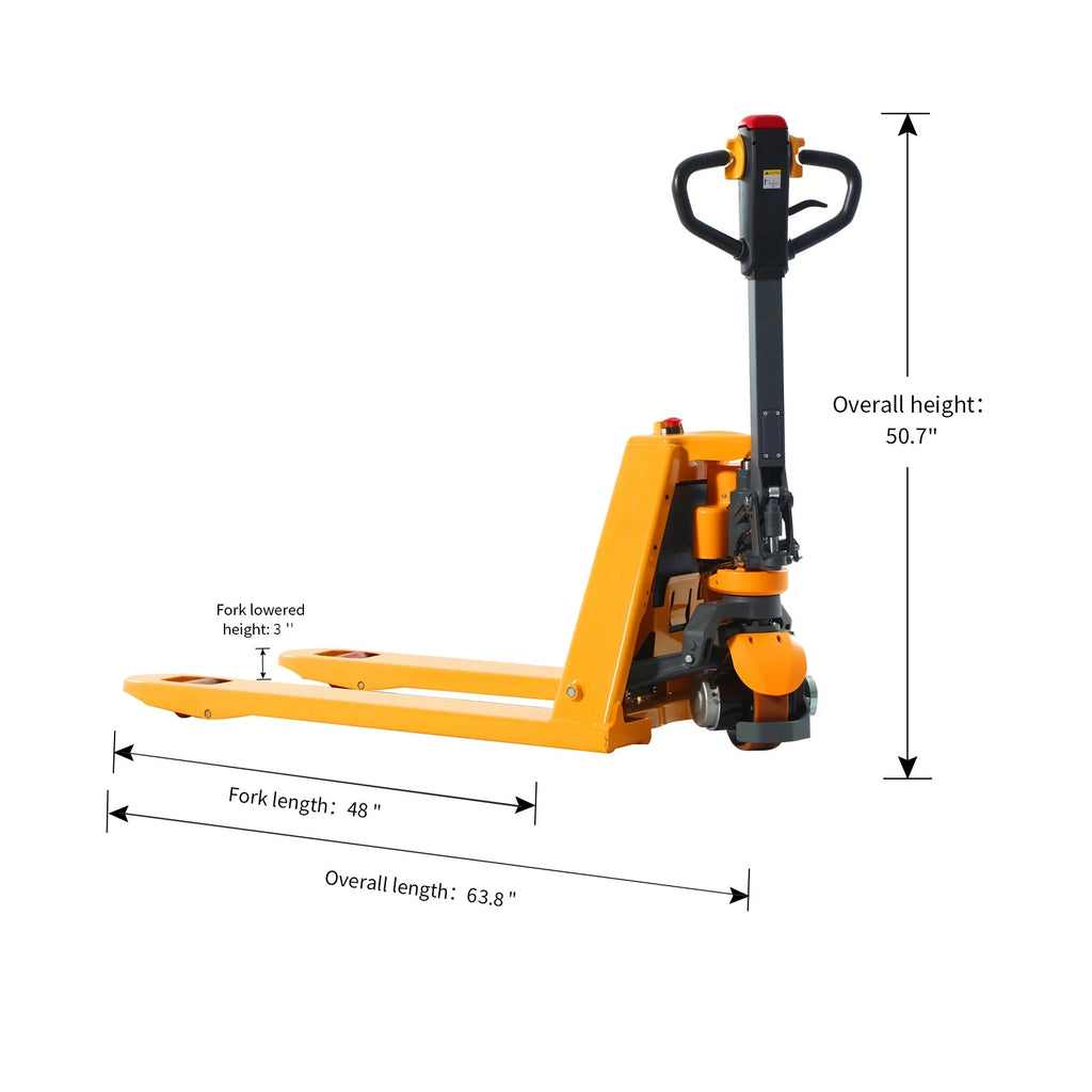APOLLOLIFT Electric Pallet Truck With 24V/20AH Lithium Battery, 3300lb, 48x27in Forks