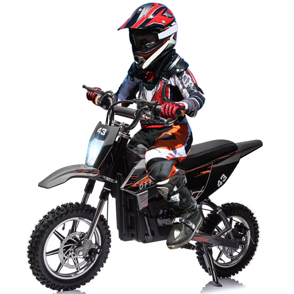 Kids Electric Dirt Bike 36V 350W, 15.5 MPH, Age 8-16, 175 lbs Max Load