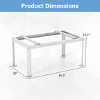 Mini Split Ground Stand For 9000-36000 BTU Ductless Air Conditioners - White Metal