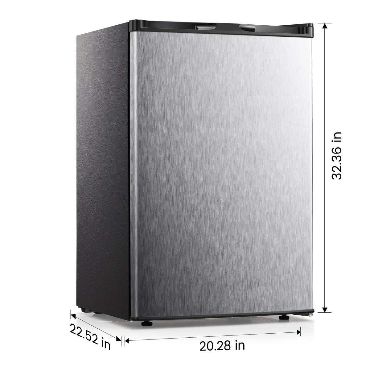 KNDKO 3.2Cu.ft Upright Freezer With Removable Shelves And Adjustable Thermostat - Silver