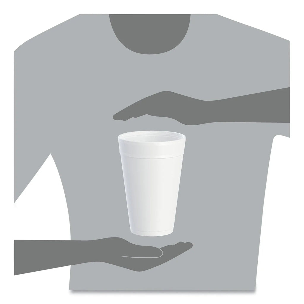 Dart Foam Drink Cups, 32 oz, White, 25/Bag, 20 Bags/Carton - DCC32TJ32