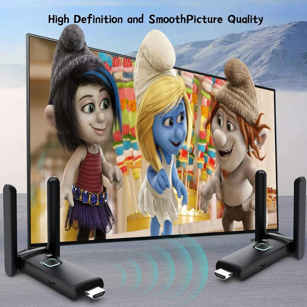 YUYUNLOMN Wireless HDMI Transmitter With 4 Receivers, 165FT, Black - G58F
