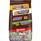 Snickers Fun Size Chocolate Halloween Candy Variety Assortment - 35 Ct Bulk Bag