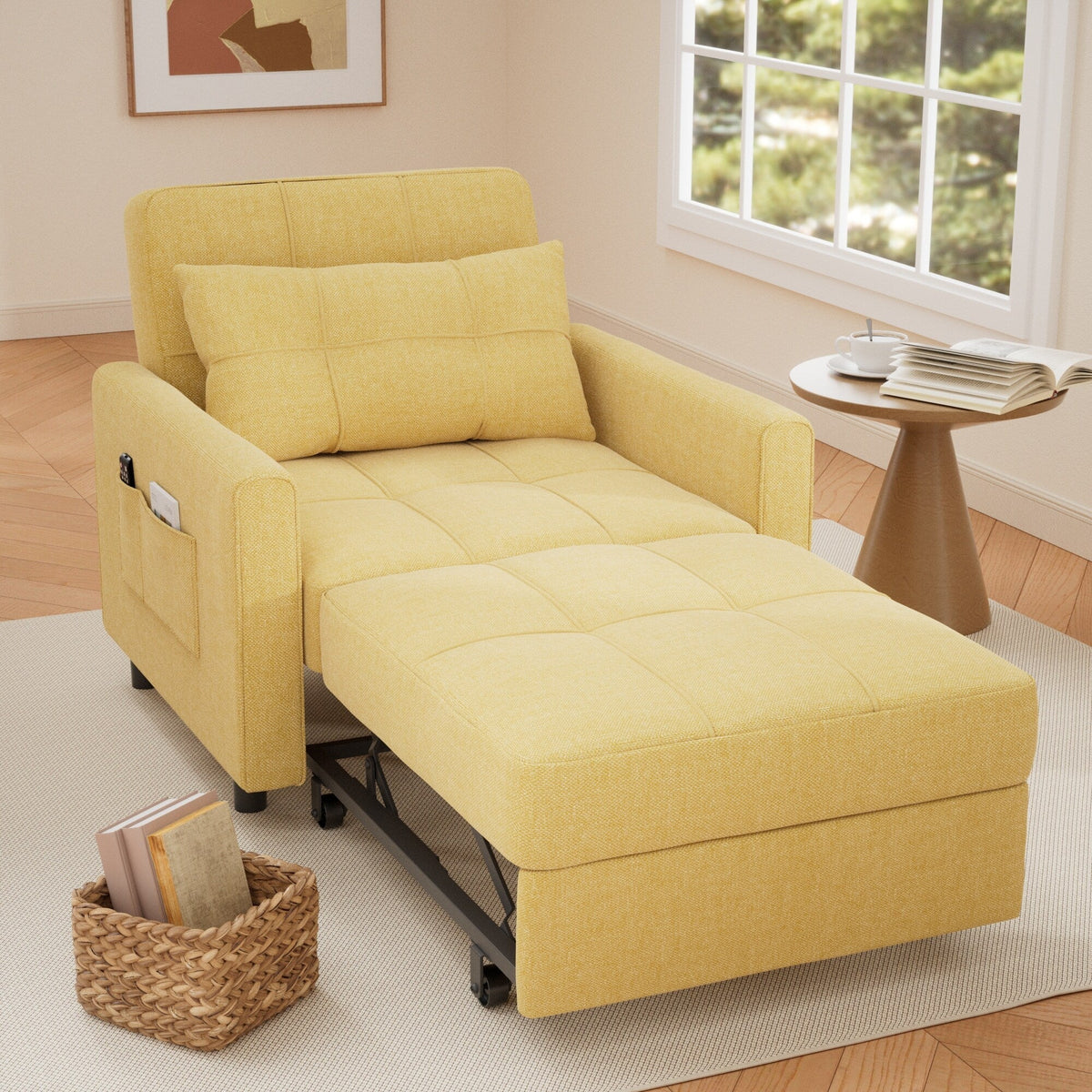 3-in-1 Adjustable Pull-Out Sleeper Sofa Bed With 330 Pounds Capacity