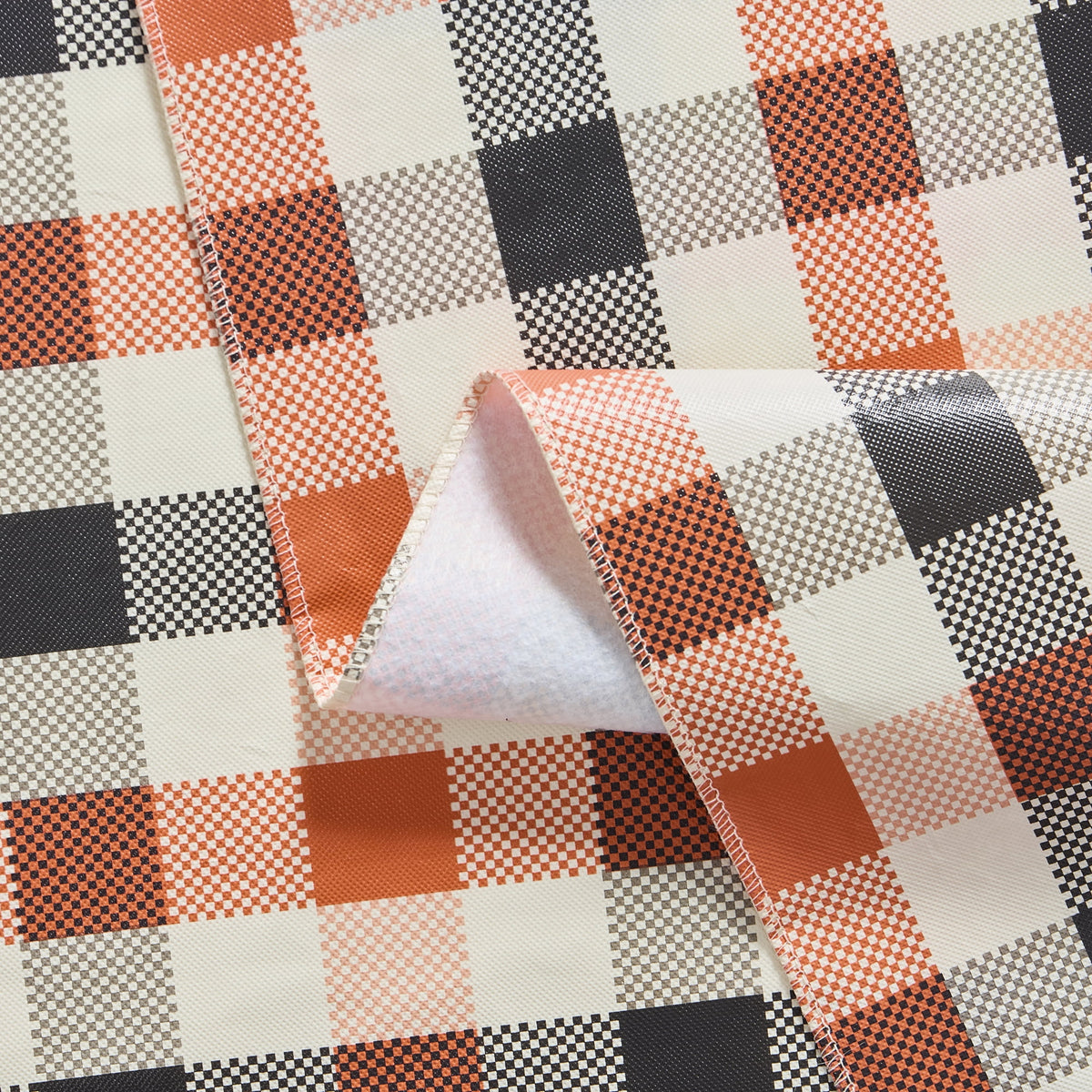 Way To Celebrate Halloween PEVA Tablecloth Indoor & Outdoor Table 60" x 84" - Buffalo Plaid