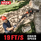 MZK 2-in-1 Cordless Pole Saw With Mini Chainsaw And 3 Replacement Chain