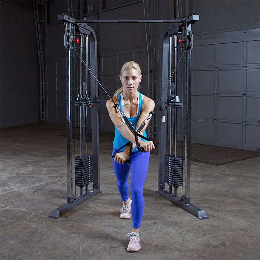 Body-Solid Powerline Functional Trainer Cable Machine, Dual 210 Lb. Weight Stacks - PFT100