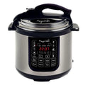 MegaChef 8 Qt Stainless Steel Electric Pressure Cooker With Digital Presets And Slow Cook Function