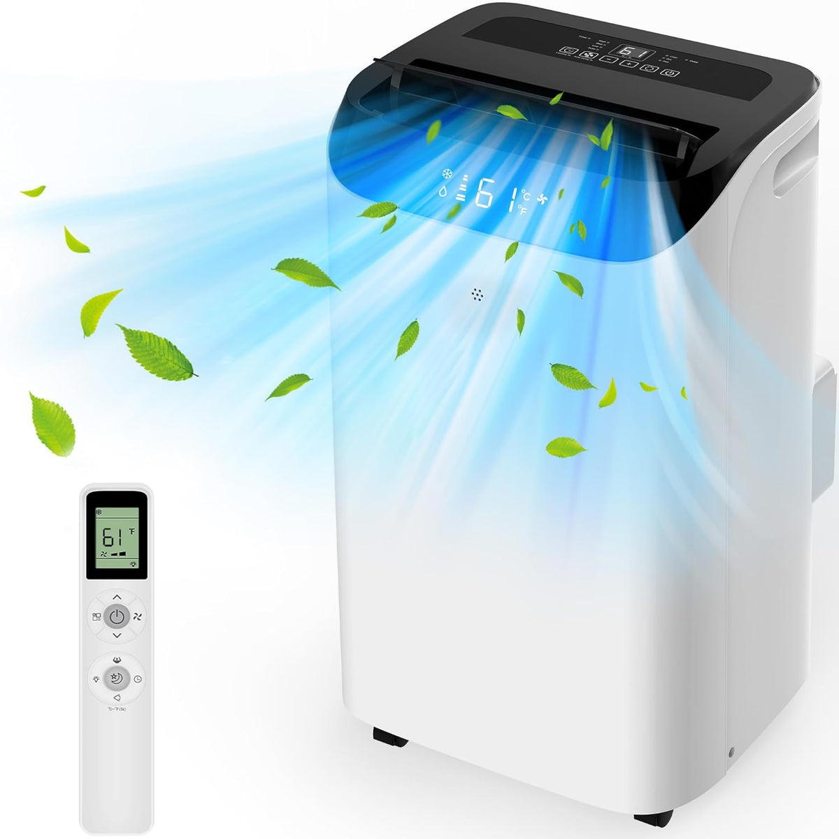 HUMHOLD Portable Air Conditioner 12000 BTU, White, 3-in-1 With Remote - HDPAC-10-A1