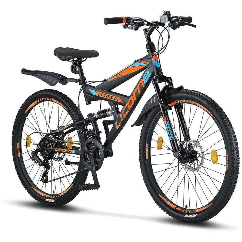 Licorne Bike Strong 2D Premium Hardtail Mountain Bike - Aluminum Frame, 21-Speed Drivetrain