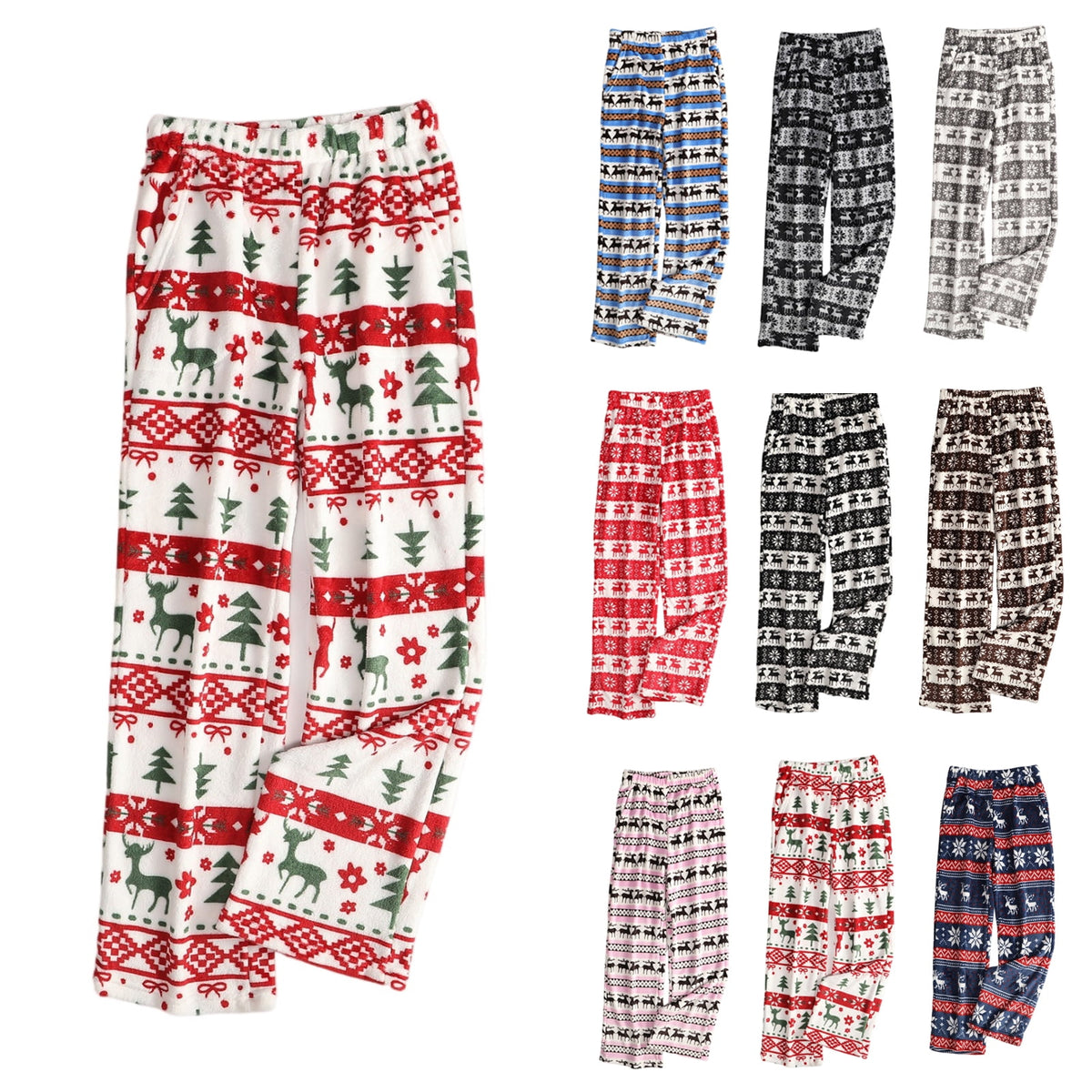 Women's Halloween Flannel Pajama Pants Comfy Drawstring Halloween Pajamas Cozy Warm Halloween Lounge Pants Bottoms S-2XL