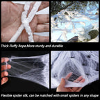 Ayieyill 200" Giant Spider Web with 49" Giant Spider Halloween Decorations Outdoor Scary Halloween Decor